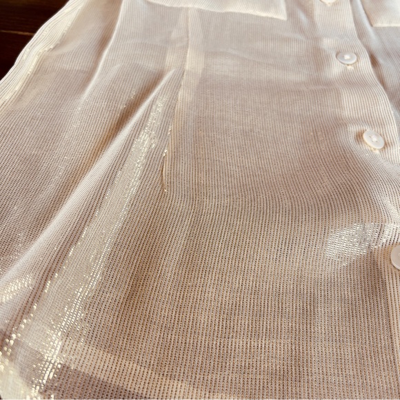 Gretchen Scott Designs Women’s Metallic Button-Down Shirt/Blouse - Picture 2 of 7